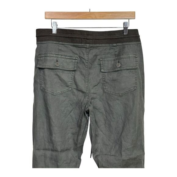 Level 99 linen lyocell blend jogger pants green large elastic waist - Picture 4 of 8